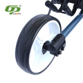 Trolley dobrável verde de alta qualidade das rodas do golfe 3 para o driving range